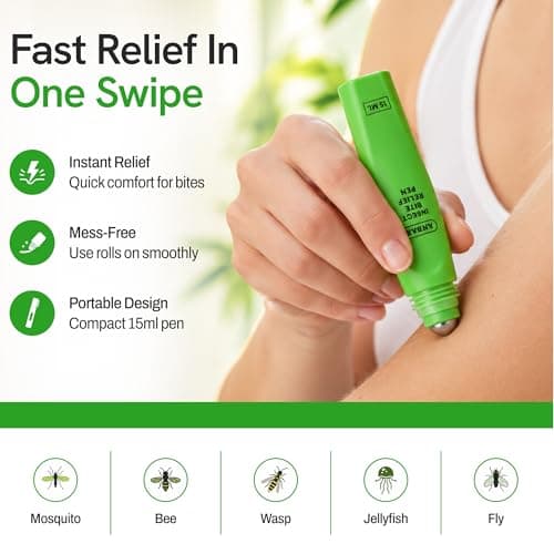 Anbar 4-Pack Outdoor Mosquito & Insect Repellent Bundle - Natural Deet-Free Protection Mosquito Repellent Bracelets, Mosquito Repellent Body Spray, Bite Relief Pen, Itch Relief Patches Adults & Kids — view 6