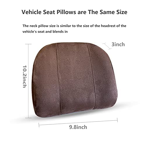Forbell Car Headrest Neck Pillow, Brown — view 4