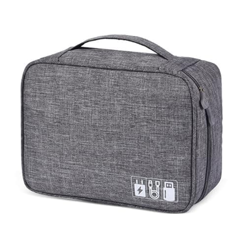 Megcdtr Electronic Organizer, Travel Cable Organiser Bag(Grey)