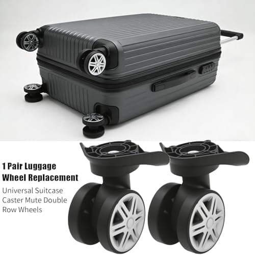 JUUDDENPARTS 2 Pairs Suitcase Wheels Replacement, Multi-functional Luggage Wheel Replacement, PVC and Stainless Steel Design, Suitable for Travel and Business Suitcases — view 4