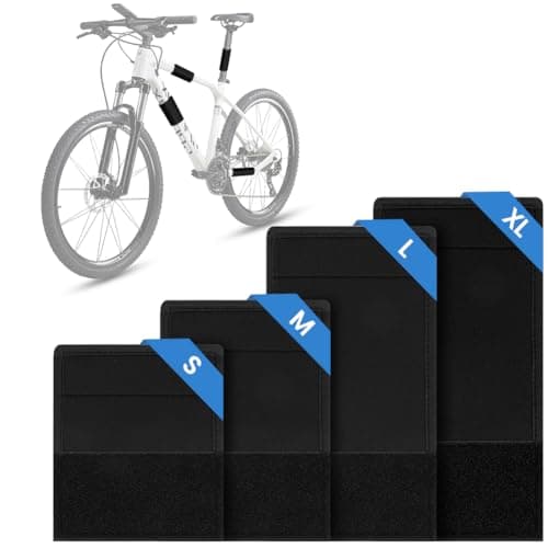 AOOWU Bicycle Frame Protector with 4 Different Sizes, Bike Racks Carbon Frame Protection, Bicycle Carrier Accessory, Transport Protection for Bike Racks, Chainstay Guards, Anti Rub and Scratch, Black