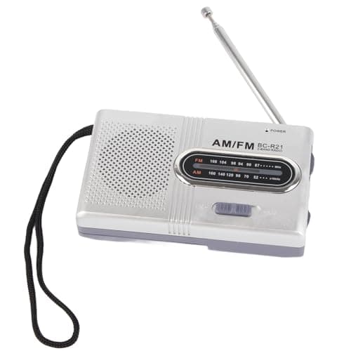 Bewinner Portable AM FM Transistor Radio, 5W Loud Speaker Long Battery Life Pocket Radio with Earphone Jack Easy Tuning for Seniors Home Outdoor Travel Silver Gray — view 4