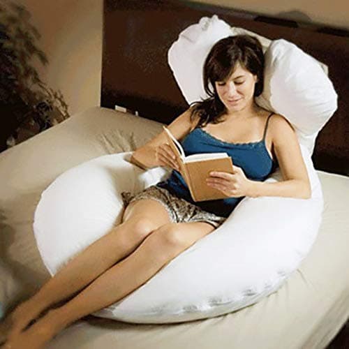 Iyan Soft Furnishing Large Deluxe 9 ft big C-U shape - Full Body Pregnancy Pillow & Maternity - Back support - comfort pillow Disability/Fibromyalgia Aid Pillow only — view 3