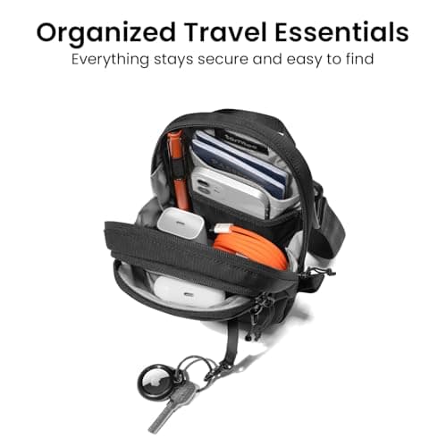 tomtoc Travel Crossbody Bag RFID Blocking – Anti-Theft Lockable Sling Bag — view 4