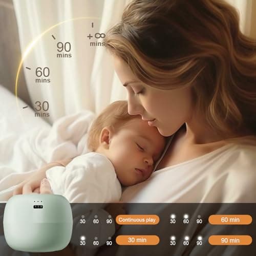 Portable Sound Machine for Baby Adult | Sleep Soother for Stroller Car Seat | 16 Soothing Sounds | Rechargeable | Timer | Memory Function | White Noise | Shush |Travel | Registry Gift | Mint — view 5