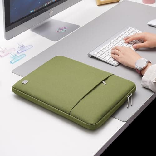 NIDOO 13 Inch Laptop Sleeve Case Protective Carrying Bag Cover for 13" MacBook Air M4 / iPad Pro M5 / Surface Pro 10/13.3" ThinkPad X13 / ThinkBook 13x / Dell Pro 13 Premium/XPS 13 (Plus), Green — view 6