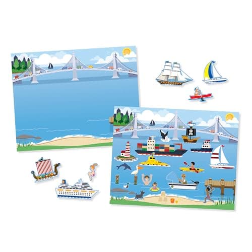 Melissa & Doug Reusable Sticker Pad: Vehicles - 165+ Reusable Stickers Melissa & Doug Kids Reusable Sticker Pad: Trucks, Trains, Planes, Cars and Construction Vehicle Reusable Stickers - FSC Certified — view 5