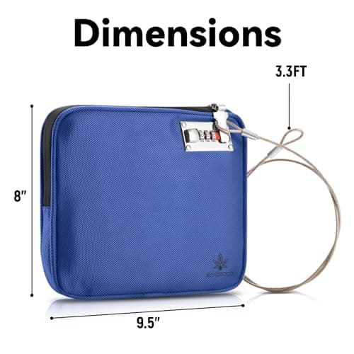 KOSMCCO Anti-Theft Locking Beach Bag, 9x7.5-inch Portable Beach Safe for Securing Your Valuables and Phone – Blue — view 6