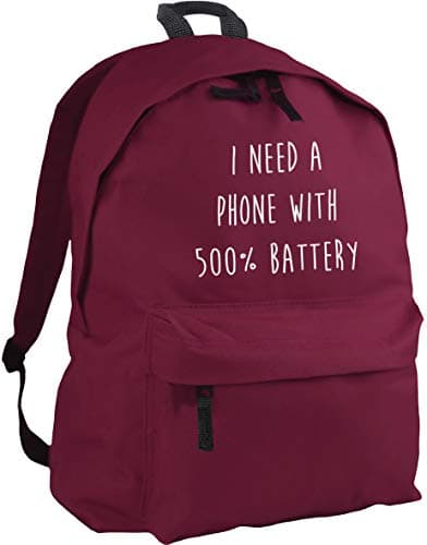 HippoWarehouse I Need a Phone with 500% Battery Backpack ruck Sack Dimensions: 31 x 42 x 21 cm Capacity: 18 litres