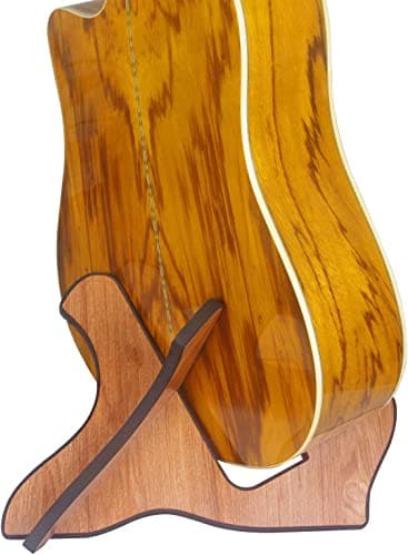 MEETOZ Guitar Stand Universal Wooden Guitar Stand X-Frame Style Portable String Instrument Holder with Soft Rubber Covering for Acoustic Classical Bass Guitars CY0180 — view 5