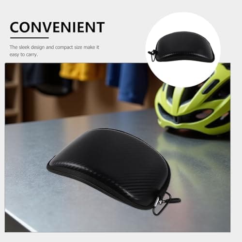 Kichvoe 2pcs Black Curved PU Ski Goggle Case for Eyewear Travel Protection — view 3