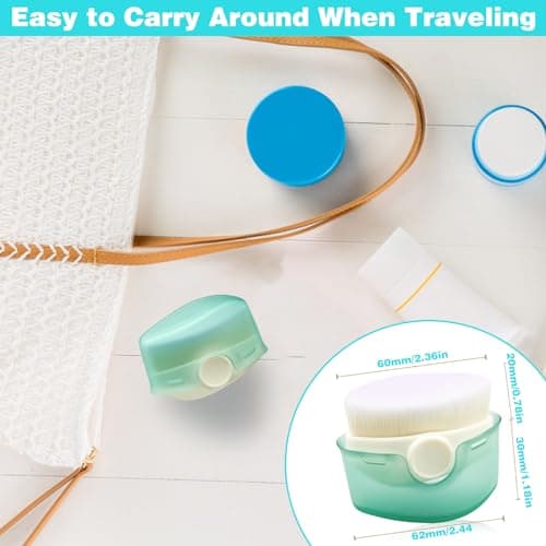 2Pcs Sunscreen Brush and Lotion Applicator for Kids With Protective Caps - Sun Cream Brush for Outdoor Travel (Green) — view 5