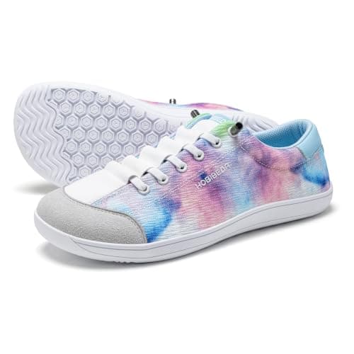 HOBIBEAR Unisex Wide Toe Trainers for Men Women Outdoor Trail Running Minimalist Walking Shoes Lightweight and Breathable Camouflage Blue — view 2