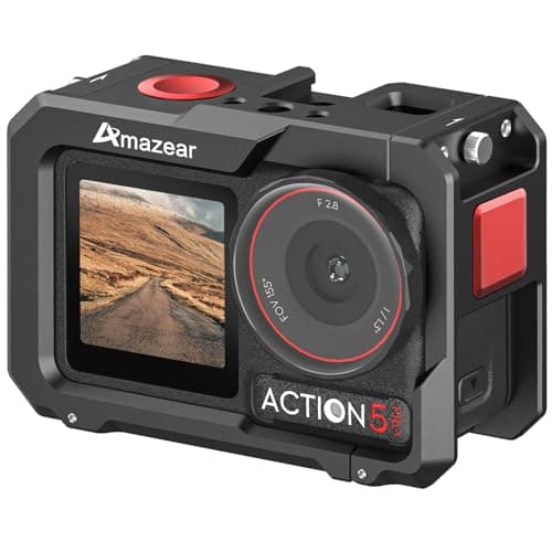 AMAZEAR Metal Cage for DJI Osmo Action 3/4/5 Pro Accessories, Black