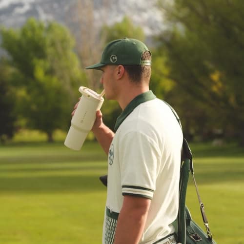 HydroJug Sport 32 oz Insulated Stainless Steel Water Bottle, Cream — view 6