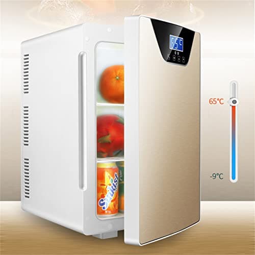YINO 20L Car Refrigerator 12/24V Car Fridge, Portable Car Fridges Freezer, Mini Fridge Electric Cooler Box for Camping, Road Trip, Picnic, Household (Gold, Single Door) — view 2