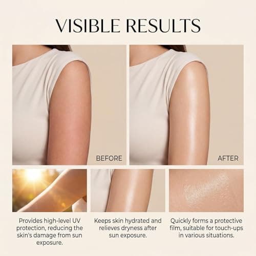 Mineral Sunscreen Spray SPF50, Broad Spectrum UVA UVB Protection, Reef Safe Lightweight, No White Cast, Hydrating Water Resistant Face Body Sun Mist (2pcs) — view 6