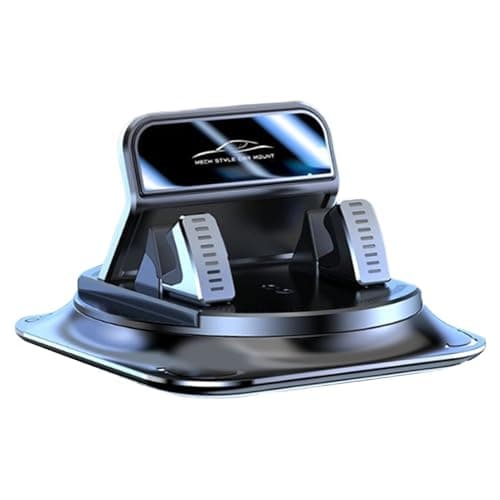 In-Dash Phone Holder - Mobile, Grey, Vehicle Interior Mount, Solid Base | Secure Hands-free Car Attachment Clip, Travel Accessory, Object Unit, In