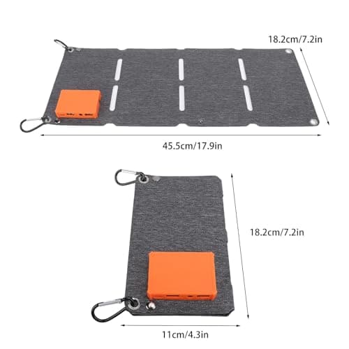 FAUOSWUK Foldable Solar Panels, 40W Portable Solar Charger Monocrystalline Silicon Fast Charging with Dual USB Output and 1 Type C, for Outdoor Travel Camping — view 6