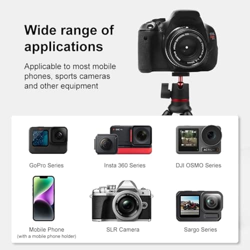 REFLEX CAMERA Flexible Mini Octopus Tripod 1/4'' Screw | Adjustable Bendable Legs Compatible with Canon, Nikon, Sony, Go Pro, Insta | Portable Travel Tripod for Photography & Vlogging — view 6