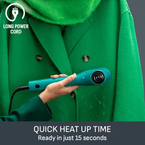 Tefal Pure Pop Slim Handheld Clothes Steamer, No Ironing Board, Green — view 6