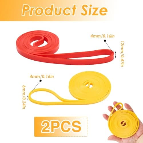 2 Pieces Resistance Band, 5-35 lb 100% Latex Resistance Band, Single Pack Gymnastics Band, Resistance Band, Strength Training, Fitness Band, Elastic Band Sport for Rehabilitation Exercises, Yoga — view 2