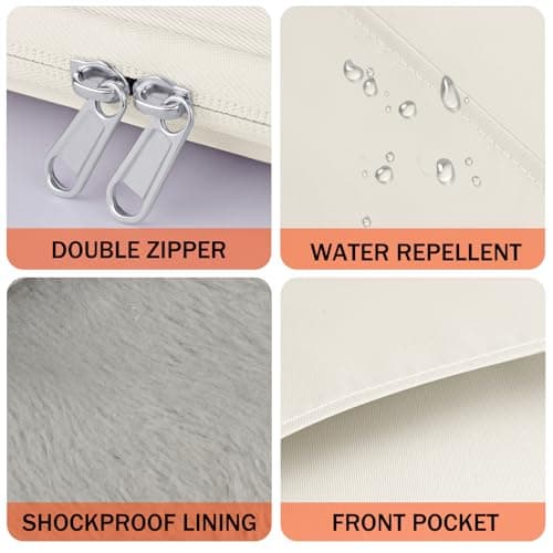 HoYiXi Universal Sleeve Bag for 6",6.8",7" Kindle Paperwhite/Colorsoft 2024-2012 Compatible with 6"-6.8" All-New Kindle/Kobo/Tolino/Sony,6" EReader with Anti-Drop Protective Cover,White — view 5