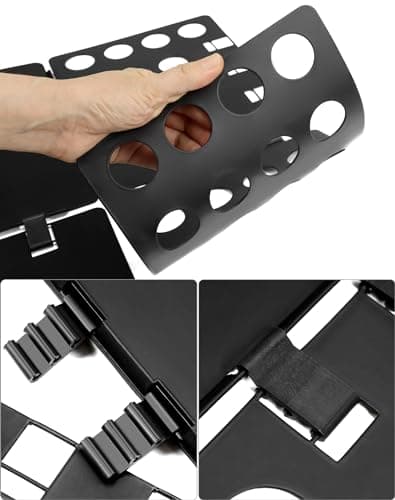 QWORK® Clothes Folding Board, T Shirt Folder, Laundry Folders, Plastic, Black — view 5