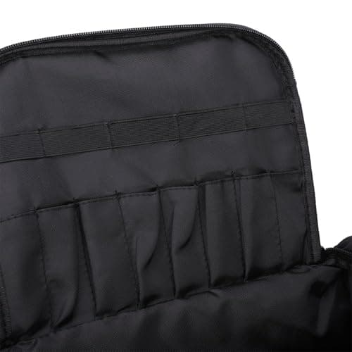 AKLOSIPY Large Capacity Pro Hairdressing Hair Equipment Salon Tool Carrying Bag – -Duty 1680D Ballistic Nylon Travel Storage Case with Insulated Sleeves, Multiple Pockets & Shoulder Strap — view 2