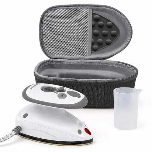 The Quilted Bear Premium Mini Steam Iron for Quilting and Travel, Black
