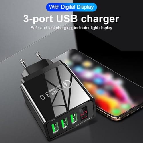 Pro Phone Charger, 4-Port Quick Charge 3.0 Hub with Temp Control & Fast Charging, Pro Charger Wall Charge for Travel & Home,Universal Compatibility for All Phones — view 6