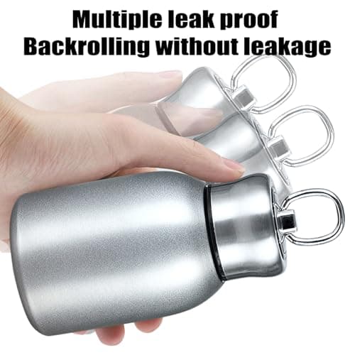 Stainless Steel Mini Vacuum Insulated Insulated Water Bottle for Hot & Cold Drinks, Travel Coffee Cup 10.2oz /300ml (silver) — view 3