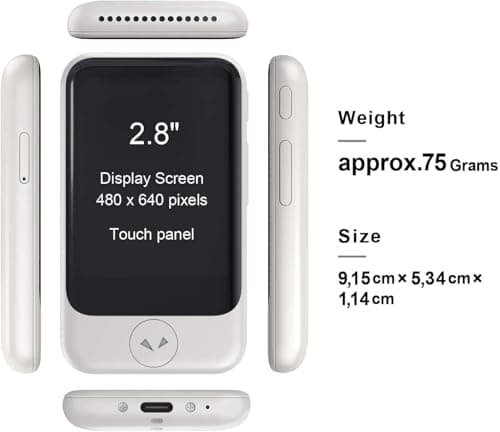POCKETALK S2 business eSIM 5 year White - Voice & Camera Translator - Two-Way AI Translation Device with Built-in Global Data, Works in 170+ Countries, Supports 92+ Languages — view 5