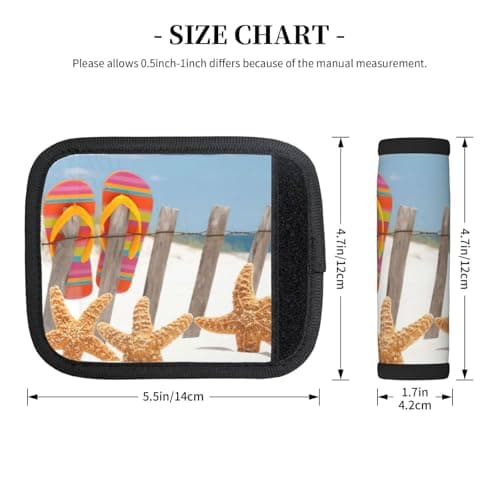 2 Pcs a Set Comfort Neoprene Flip Flop Handle Wrap Grips for Travel Bag Luggage Suitcase Door Handle — view 4