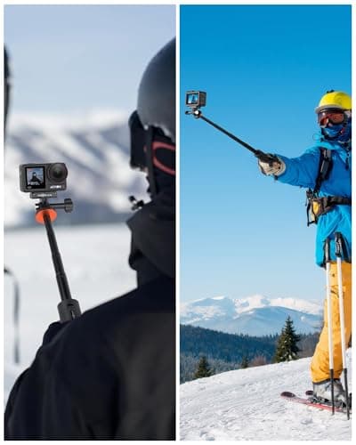 20"/51cm Selfie Stick Tripod for DJI Osmo Action 5 Pro/4/3, Osmo 360, 2-in-1 Desk Tripod Stand w Magnetic Quick-Release Adapter, Extendable Handle/Monopod/Extension Rod/Travel Vlogging Accessories — view 6