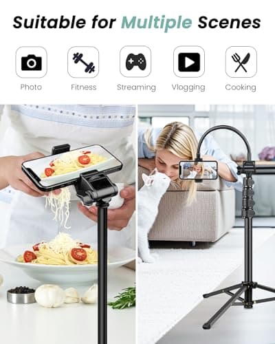 Victiv 77.5" Tall Tripod for iPhone, Overhead Phone Tripod with Gooseneck — view 3