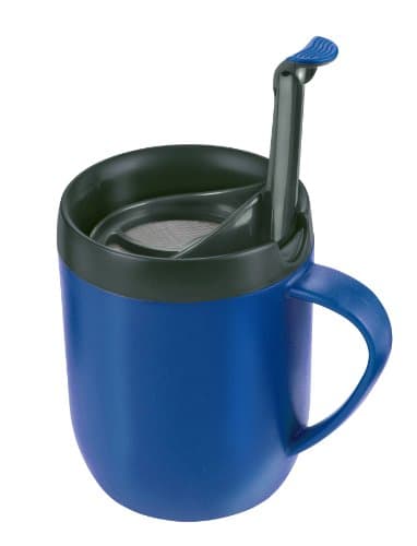 Zyliss Hot Mug Cafetiere - 2 x Plastic/Silicone Travel Mug Bundle | Grey/Blue | Dishwasher Safe | 5 Year Guarantee — view 3