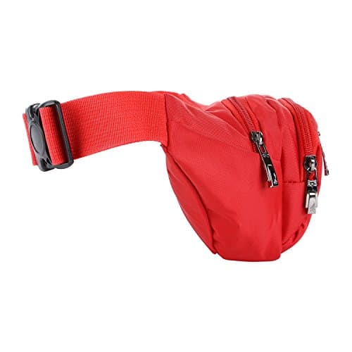 Bumbags and Fanny Packs for Running Hiking Waist Bag Outdoor Sport Hiking Waistpack for Men Women (Red-Ex-Belt) — view 6