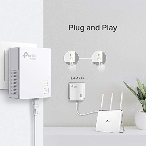 TP-Link TL-PA717 KIT 1-Port Gigabit Powerline Adapter Starter Kit, Speed Up to 1000 Mbps, WiFi Extender Ideal for HD/3D/4K Video Streaming and Online Gaming(for Wired Only), No Configuration Required — view 2