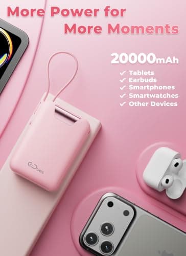 Gidues M2 Portable Charger (pink) — view 2