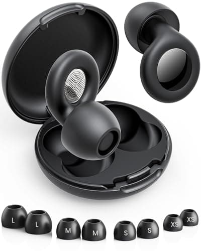 Ear Plugs for Sleep Noise Cancelling - Upgraded 45dB Ultra Soft Silicone Earplugs for Hearing Protection,Reusable&Washable Noise Reduce Earbuds 8 Ear Tips in 4 Size(XS, S, M, L) for Sleep,Focus,Travel