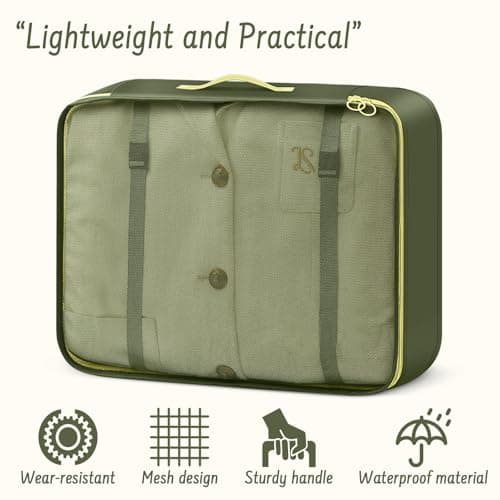 MOFELON 8PCS Packing Cubes for Suitcase, Travel Luggage Organisers for Backpack, Waterproof Suitcase Organiser Bags, Travel Essentials Accessories - GREEN — view 3