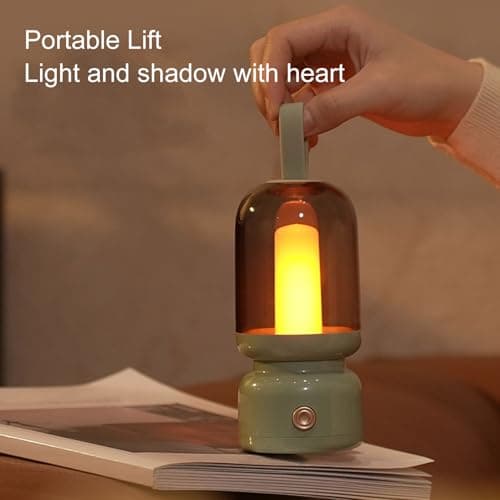 LED Camping Light – Rechargeable Cordless Lantern, Lamp | Warm Light Table Lamp for Bedroom Tent Living Room Patio, USB Portable Light Source for Hiking Trips Power Cuts Cruise Use, Compact — view 6