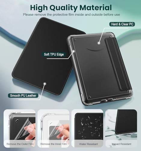 MoKo Magnetic Case for 7" Kindle Paperwhite 12th Gen& Colorsoft, Black — view 6