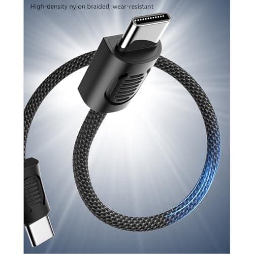 FANGZESHI 60W Fast Charging Double Type C Cable with Keychain, 18cm, Gold — view 6