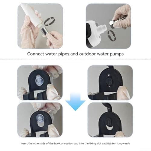 TONIXY Portable Camping Shower With Integrated Light Rechargeable Electric Pump Waterproof Outdoor Bathing Set For Hiking And Festivals Black Color Compact Design — view 5
