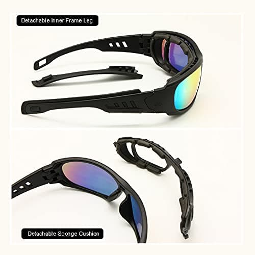 EnzoDate Polarized Ballistic Army Sunglasses Military Goggles Combat War Game Tactical Glasses — view 4