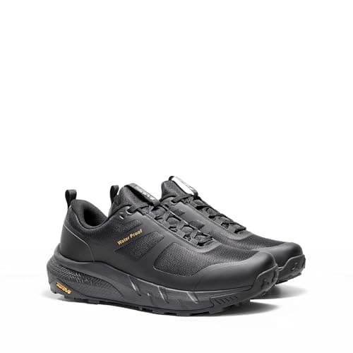NORTIV 8 Men's Waterproof Hiking Shoes,Size 7,Black — view 4