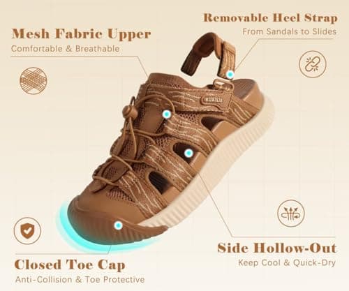 KuaiLu Orthopedic Closed Toe Sandals For Womens Athletic Outdoor Walking — view 6