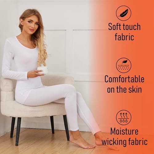 The Essentials Wardrobe Ladies TEW Thermal Long Jane- White - 20-22 — view 4